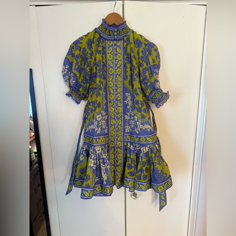 ZIMMERMANN Raie lantern floral-print minidress - Picture 2 of 9